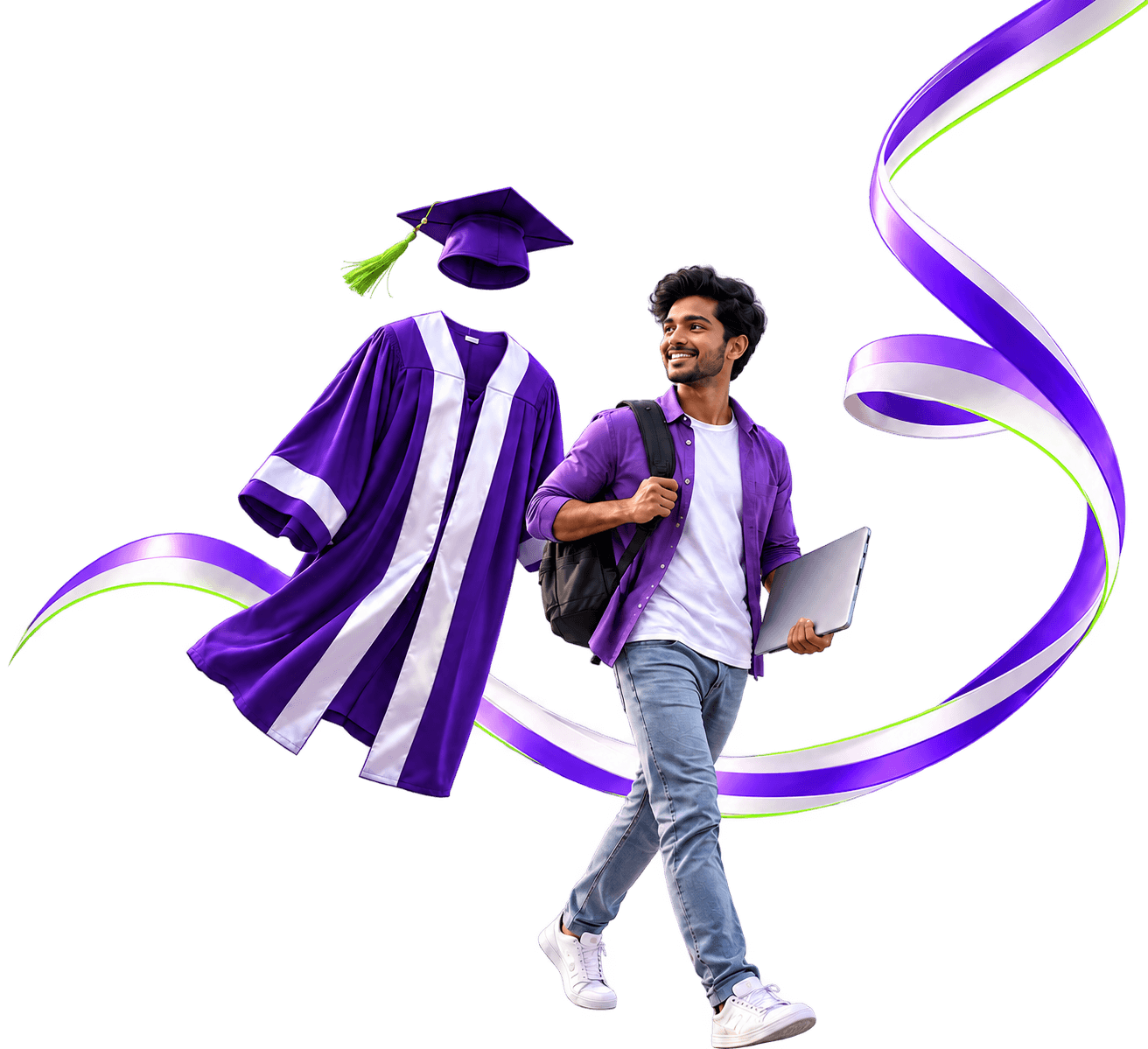 Inspire College student beginning his pathway to a global qualification
